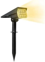 LED Solar Outdoor Garden Spotlights, IP65 Waterproof, Powered Security Landscape Lights, Auto On/Off,In-ground/Wall Lamp for Garden/Patio/Driveway/Pond/Deck(Yellow,1PCS(3w-5.5V)) by Unknown