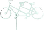 Hobby and Leisure Style Rustic or Powder Coated Metal Garden Stake or Stand (Tandem Bicycle 23" Tall Including Stake, Mint White) - Image 3
