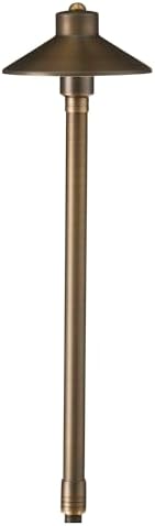 VOLT 15-Pack 12V Flat Hat Brass Path Lights (7"" Shade) & 3W 2700K LED Bulbs - Image 3