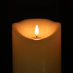 Outdoor Flameless Candles with Remote Waterproof LED Pillar Candle Set of 2 - Image 5