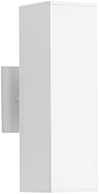 Cerdeco 13" White Square Modern Outdoor Wall Light Exterior Wall Sconce by Cerdeco