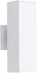 Cerdeco 13" White Square Modern Outdoor Wall Light Exterior Wall Sconce by Cerdeco