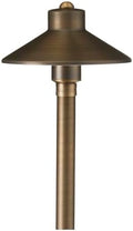 VOLT 15-Pack 12V Flat Hat Brass Path Lights (7"" Shade) & 3W 2700K LED Bulbs by VOLT