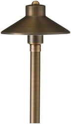 VOLT 15-Pack 12V Flat Hat Brass Path Lights (7"" Shade) & 3W 2700K LED Bulbs by VOLT