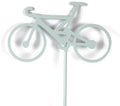 Hobby and Leisure Style Rustic or Powder Coated Metal Garden Stake or Stand (Bicycle 20" Tall Including Stake, Mint White) by Handmade