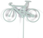 Hobby and Leisure Style Rustic or Powder Coated Metal Garden Stake or Stand (Bicycle 20" Tall Including Stake, Mint White) by Handmade