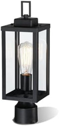 WISBEAM Outdoor Post Light, Pole Lantern, E26 Base 60W Max, Metal Housing Plus Glass, ETL Qualified, Bulbs not Included by WISBEAM