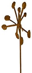Rusty Metal Flowers, Garden Art, 9-Piece Set, Flower Sculpture, Wedding Table Arrangement, Yard Artwork - Image 3