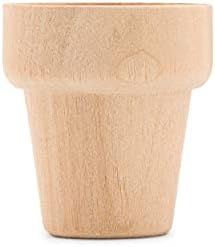 Woodpeckers Small Wooden Flower Pot 1-1/6 x 1-inch, Pack of 100 1inch Mini Pots, 1 Flower Pots to Paint & Plant - Image 4