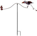 Rustic Metal Kinetic Crows Spinning Balancer Garden Stake with Wobbly Head Outdoor Yard Art Patio and Lawn Decoration by Unknown