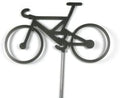Hobby and Leisure Style Rustic or Powder Coated Metal Garden Stake or Stand (Bicycle 28" Tall Including Stake, Metallic Dark Gray) by Handmade