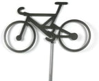 Hobby and Leisure Style Rustic or Powder Coated Metal Garden Stake or Stand (Bicycle 28" Tall Including Stake, Metallic Dark Gray) by Handmade