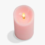 Luminara Flameless LED Battery Operated Flickering Pillar Moving Flame Candles (Saga Rose, 3" x 4.5") - Image 3