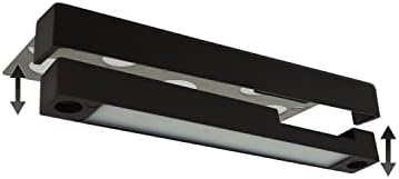 LUMENGY 7 Inch 2W LED Hardscape Light, 2700K Warm White, Easy Replaceable Feature, Includes 3 Mounting Plates for Outdoor Steps, Retaining Walls and Paver Steps, 12V, Black Finish by LUMENGY