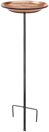 Good Directions Dimpled Copper Bird Bath on Garden Pole 13" - Image 2