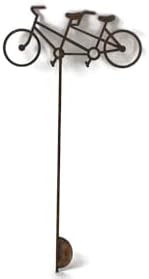 Hobby and Leisure Style Rustic or Powder Coated Metal Garden Stake or Stand (Tandem Bicycle 23" Tall Including Stake, Naturally Rusted) - Image 3