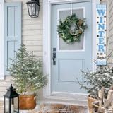 FemiaD Winter Porch Sign Winter Is Stupid Sign 8x48inch Funny Outdoor Winter Signs Vertical Wooden Christmas Front Porch Decor Standing Rustic Holiday Decoration for Home Outdoor Decor - Image 5