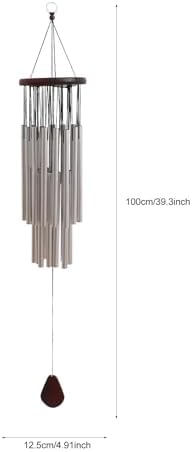 Large Metal Antirust Wind Chime Round Iron Tubes - Image 2