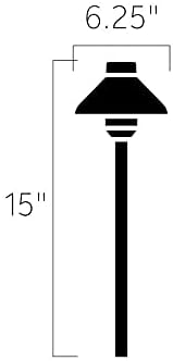 Kichler Llenita LED Landscape Path Light, Architectural Bronze - Image 3