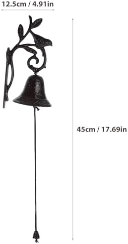 Rustic Vintage Cast Iron Wall Hanging Bell for Doorway Areas and Patios - Image 2