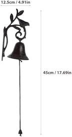 Rustic Vintage Cast Iron Wall Hanging Bell for Doorway Areas and Patios - Image 2