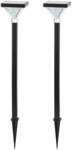 Gama Sonic Luxor Solar Pathway Light, Black Aluminum, 50 Lumen LED Landscape Solar Path Lamp - 2 Pack (146iP250080) by GamaSonic