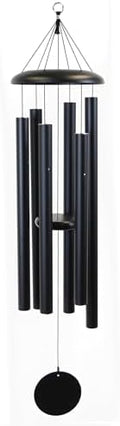 74" Aluminum Wind Chimes - Premium Wind Chime to Create a Zen Atmosphere - Wind Chime Suitable for Outdoor, Garden, Patio, Backyard, Garden, Decoration with Wind Catcher Decor Gift (Black) by LOTUSBYRK