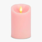 Luminara Flameless LED Battery Operated Flickering Pillar Moving Flame Candles (Saga Rose, 3" x 4.5") by Luminara