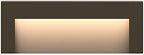 Hinkley Landscape Lighting Taper Wide Horizontal 12v Deck Sconce - Aluminum, Low Voltage, Mounts Flush to Surface, Integrated LED, Wet Rated, Modern - Bronze Finish with Etched Glass Lens by Hinkley