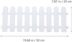 Kisangel 5Pcs White Plastic Picket Fence, Garden Border Edging 19.7x7.9 - Image 3