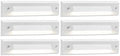 GKOLED 6 Pack LED Low Voltage Stair Lights, Linear Shape Cutoff Outdoor Step Lights, Landscape Lighting, 2W 9-15V AC/DC 3000K Waterproof Accent Deck Lights, Die-cast Aluminum, Glossy White by GKOLED