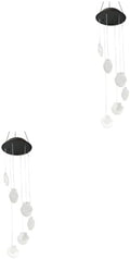 Happyyami 2pcs Shell Wind Chimes Solar Hanging Lights Solar Wind Chimes Wind Chime Lamp Wind Chime Light Led Chandelier by Happyyami