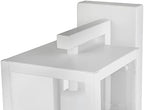 Globe Electric 44836 Bowery 1-Light Outdoor Indoor Wall Sconce, Matte White, Clear Glass Shade - Image 5
