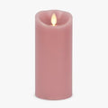 Luminara Blooming Mauve Garden Pillar Candles - Flameless Real-Flame Nature-Inspired Battery Operated LED Decor - Spring Summer Collection - 3" x 6.5" by Luminara
