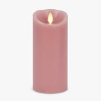 Luminara Blooming Mauve Garden Pillar Candles - Flameless Real-Flame Nature-Inspired Battery Operated LED Decor - Spring Summer Collection - 3" x 6.5" by Luminara