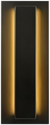 Globe Electric 60000172 15W LED Integrated Outdoor Wall Sconce, Matte Black, Frosted Acrylic, 600 Lumens, 2700 Kelvin, 90 CRI by GlobeElectric