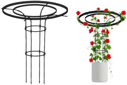 Umbrella Top Garden Trellis for Climbing Plants Outdoor, 3.7FT Tall Obelisk by OnlyGarden
