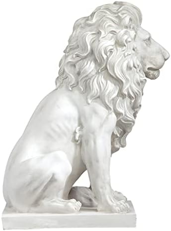 Design Toscano Lion of Florence Sentinel Indoor/Outdoor Animal Statue, 28 Inch Tall, Cast Stone Resin, Antique Stone Finish - Image 6