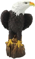 Bald Eagle Statue, Indoor Outdoor Animal Sculptures,Large 14.2"H by VVLadybug