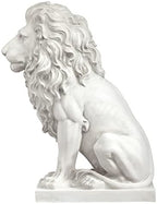 Design Toscano Lion of Florence Sentinel Indoor/Outdoor Animal Statue, 28 Inch Tall, Cast Stone Resin, Antique Stone Finish - Image 4