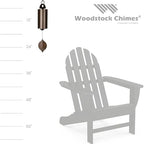 Woodstock Chimes Heroic Wind Bell & 60" Outdoor Shepherd’s Hook, Copper Wind Chime with Tall Black Metal Garden Stake, Deep Tone Windbell & Durable Ground Hanger for Yard, Lawn, or Patio - Image 3