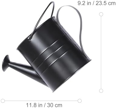 Happyyami Solar Watering Can Lawn Lamp Outdoor Decorative Solar Garden Lights Black Iron Craft Yard Lantern for Patio Pathway Lighting - Image 2