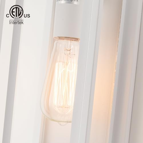 mirrea 14" Modern Outdoor Porch Wall Light, Matte White, 2 Pack - Image 5