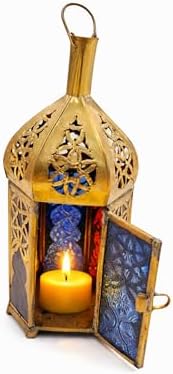 Moroccan Brass Wall Lamp Sconce Home Decor, Handmade Lighting Copper Metal Lights Turkish Lamp, Ramadan Candle Lantern, Candle Holder, Indoor Outdoor, Patio, Porch, Shelf, Garden (Candle) - Image 2