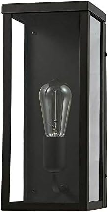 Globe Electric 44199 Donald 1-Light Outdoor Indoor Wall Sconce, Bronze, Clear Glass Shade, Bulb Included by GlobeElectric