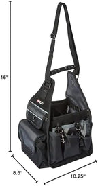 McGuire-Nicholas Electrician's Tote, Easy Carry Tool Bag for Electricians, Multi Pocket and Loop Design for Tools and Electrical Equipment , Black and Silver - MN-22128 - Image 4