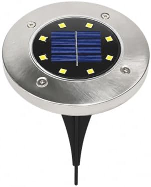 In Ground Lights, Outdoor Solar Disc Light IP65 Garden Underground(16 LED-White Light,4 PCS) by Unknown