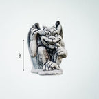 OLOMA Whimsical Smiling Concrete Gargoyle Garden Statue Handcrafted Gothic Outdoor Fantasy Sculpture Yard Patio Porch Landscaping Decor Weather Proof Accent Decor - Image 6