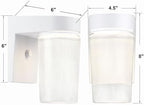 LIT-PaTH Outdoor Wall Light Fixture, Aluminum, LED 3CCT, White, 2 Pack - Image 5