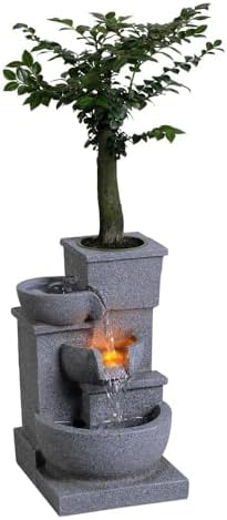 Tabletop Water Fountain Fountain with Flowing Waterfall Desktop by Unknown